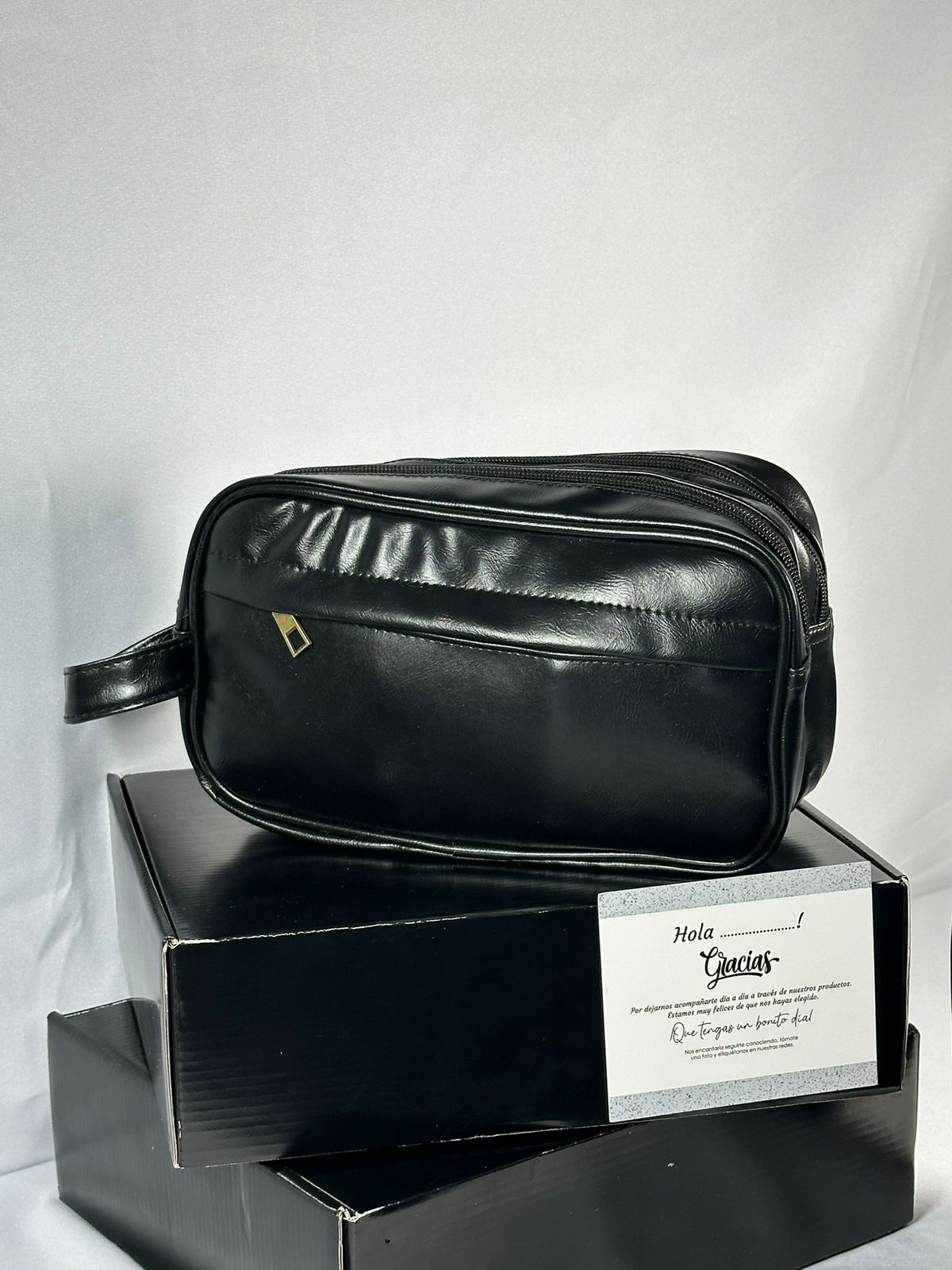 Neceser De Cuero Deluxe -100% Waterproof + Pulsera de Regalo.