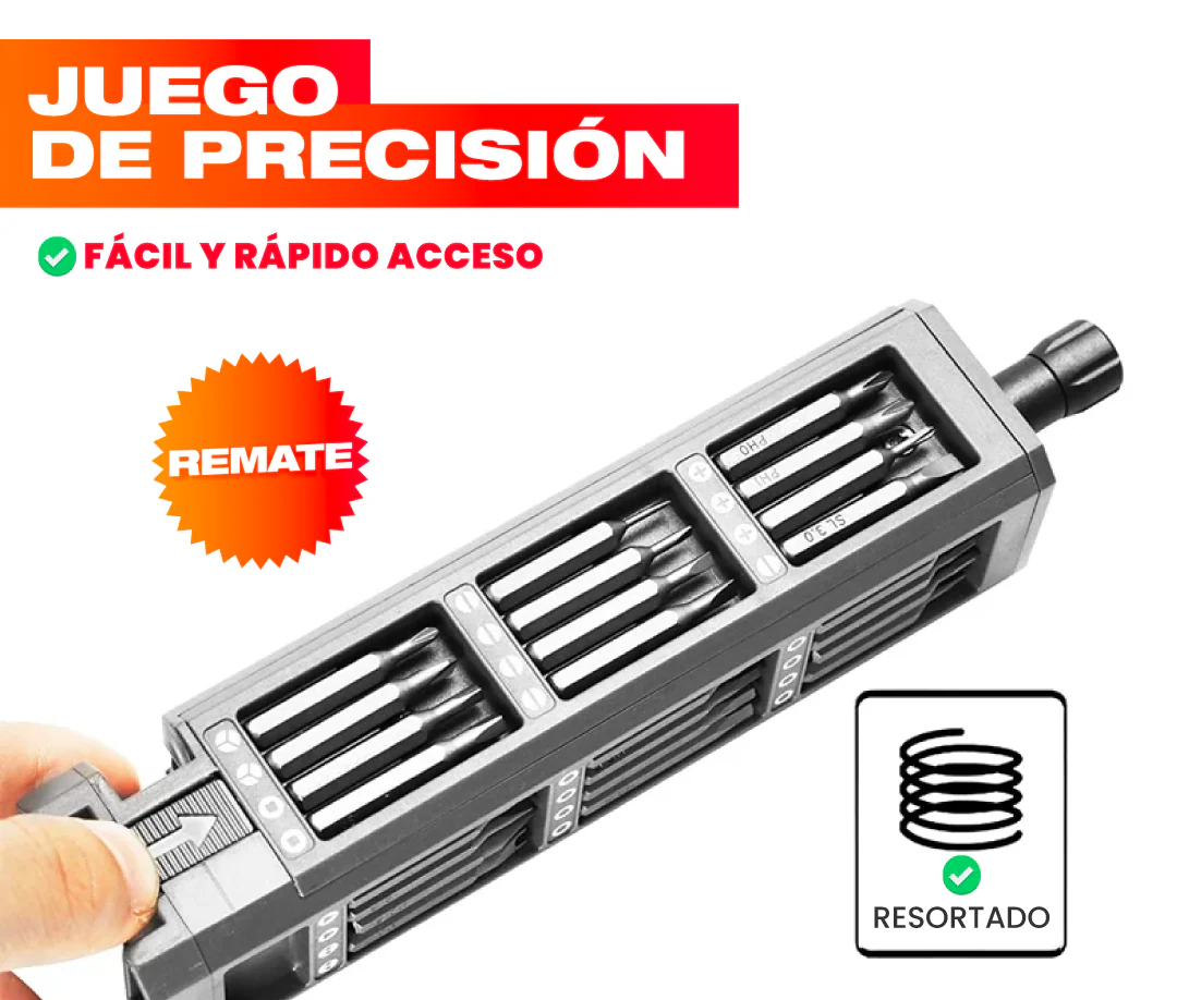 Mini Destornillador Magnético 44-en-1