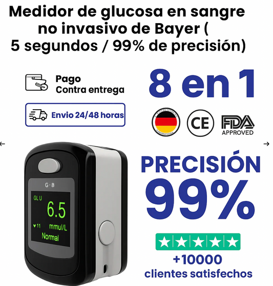 Medidor de glucosa en sangre no invasivo de Bayer (5 segundos / 99% de exactitud)