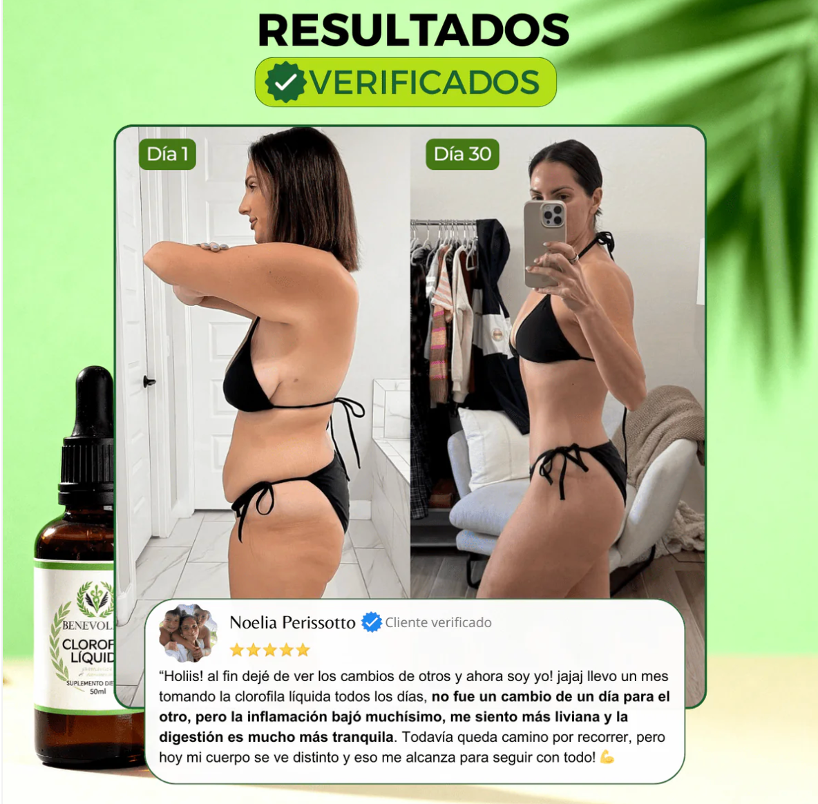 Gotas de Clorofila Vitaly® Desintoxicación Natural-Elimina Toxinas combate la retención de líquidos