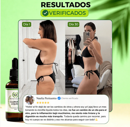 Gotas de Clorofila Vitaly® Desintoxicación Natural-Elimina Toxinas combate la retención de líquidos