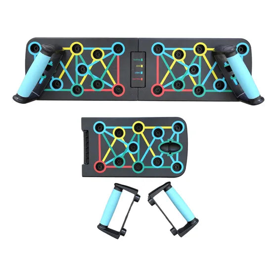 Tabla Para Flexiones Multifuncion Pushup Board Con Bandas🏋️