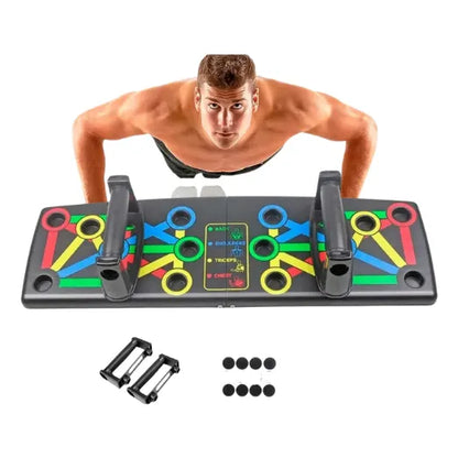 Tabla Para Flexiones Multifuncion Pushup Board Con Bandas🏋️