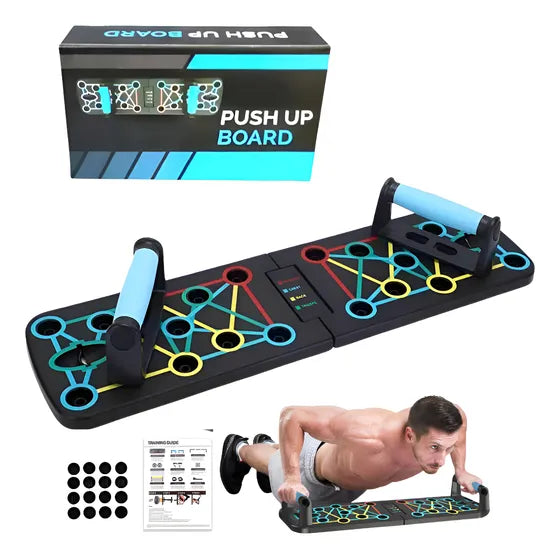 Tabla Para Flexiones Multifuncion Pushup Board Con Bandas🏋️