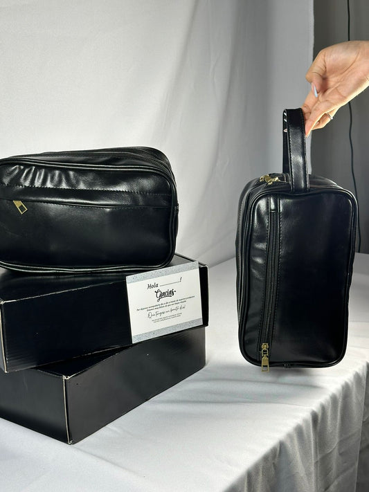 Neceser De Cuero Deluxe -100% Waterproof + Pulsera de Regalo.