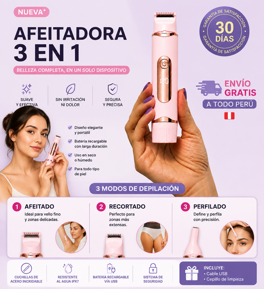 STICK 3 COMPLET - AFEITADORA INTIMA Y CORPORAL TRIPLE CUCHILLA