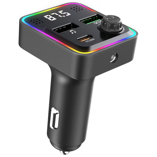 DRIVERTUNE-TRASMISOR BLUETOOTH DE AUTO PUERTOS USB/USB-C, Música , Waze y Llamadas