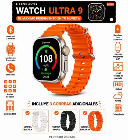 GlucoWatch Ultra 9 ⌚️: Controla Glucosa, Ritmo Cardíaco y Presión Arterial (5 segundos / 99% de exactitud)